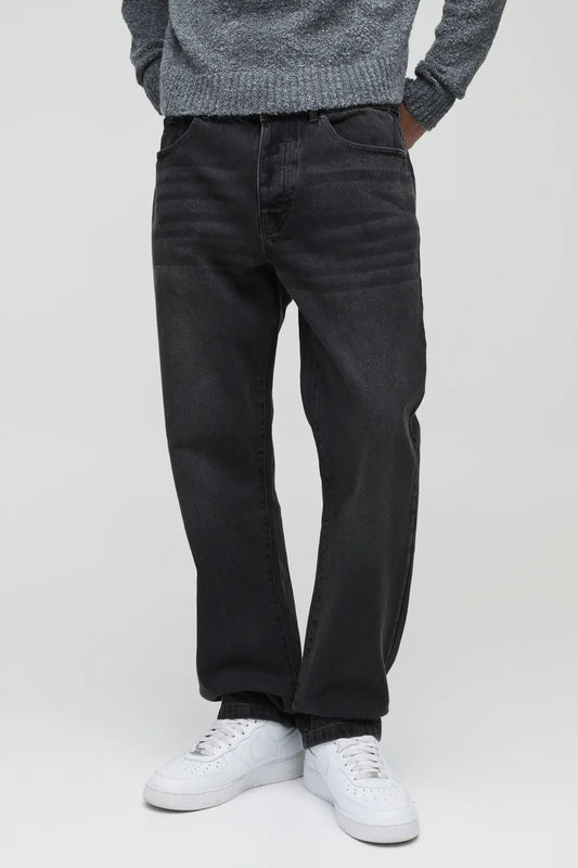Straight Rigid Washed Jeans