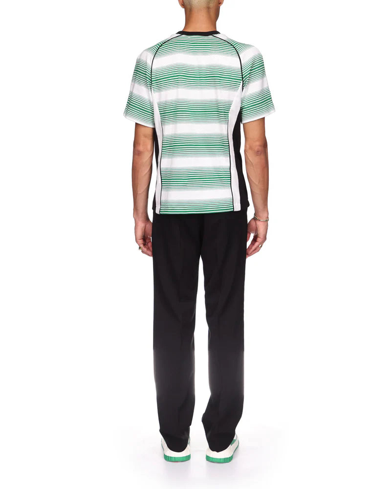 Gradient Stripe Panelled T-Shirt