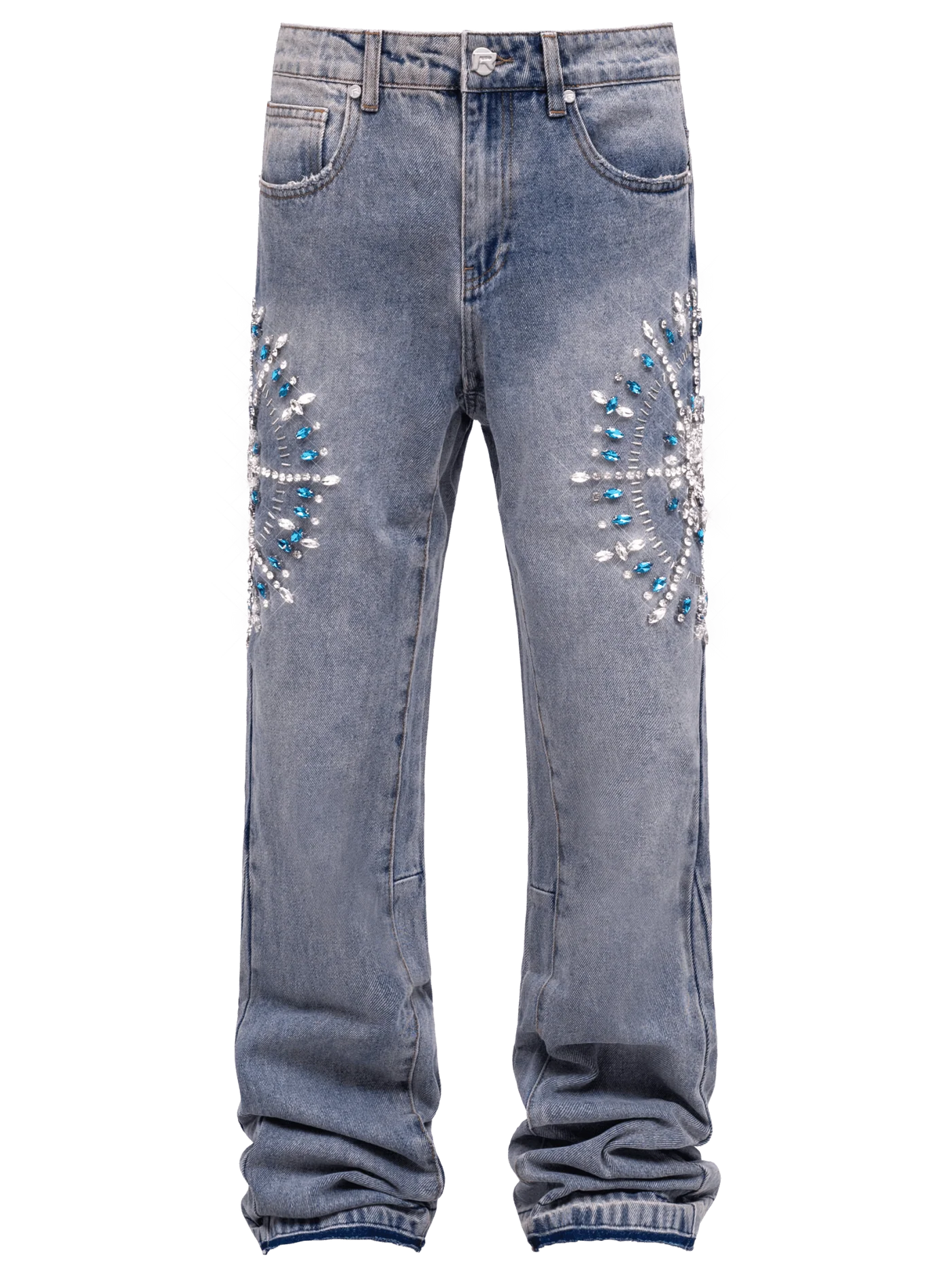 Circle Diamond Denim - Light Stone