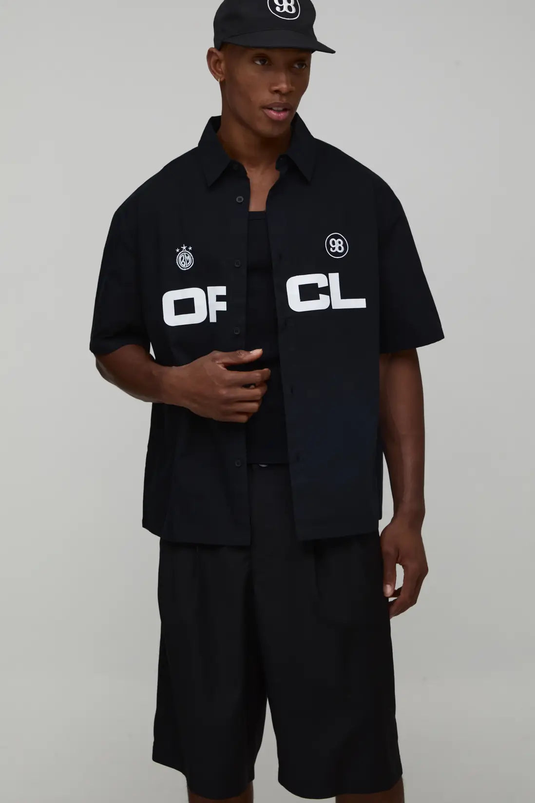 Boxy Fit Circa 98 Flock Print Short Sleeve Shirt