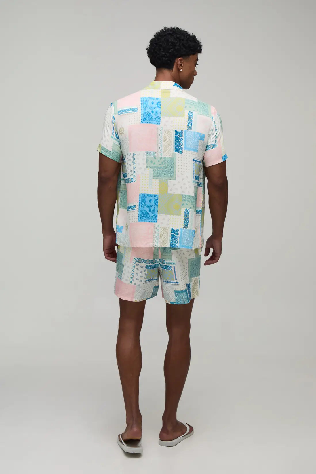 Bandanna Printed Shirt & Swim Short Set