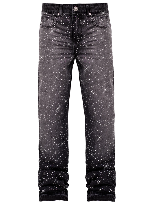 Crystal Flare Denim - Black