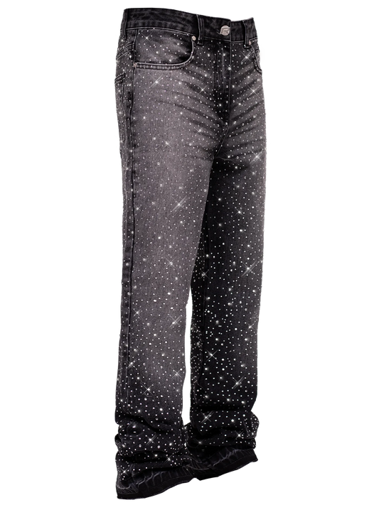 Crystal Flare Denim - Black