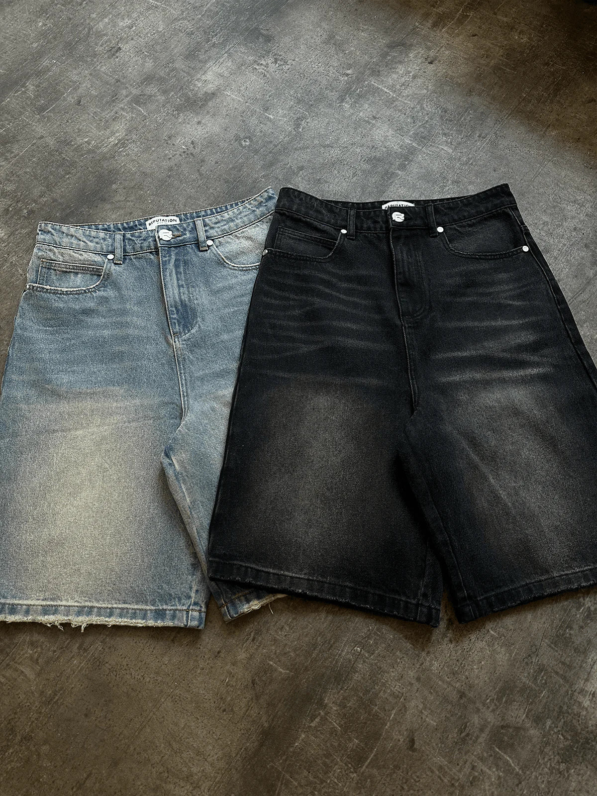 Denim Jorts - Black