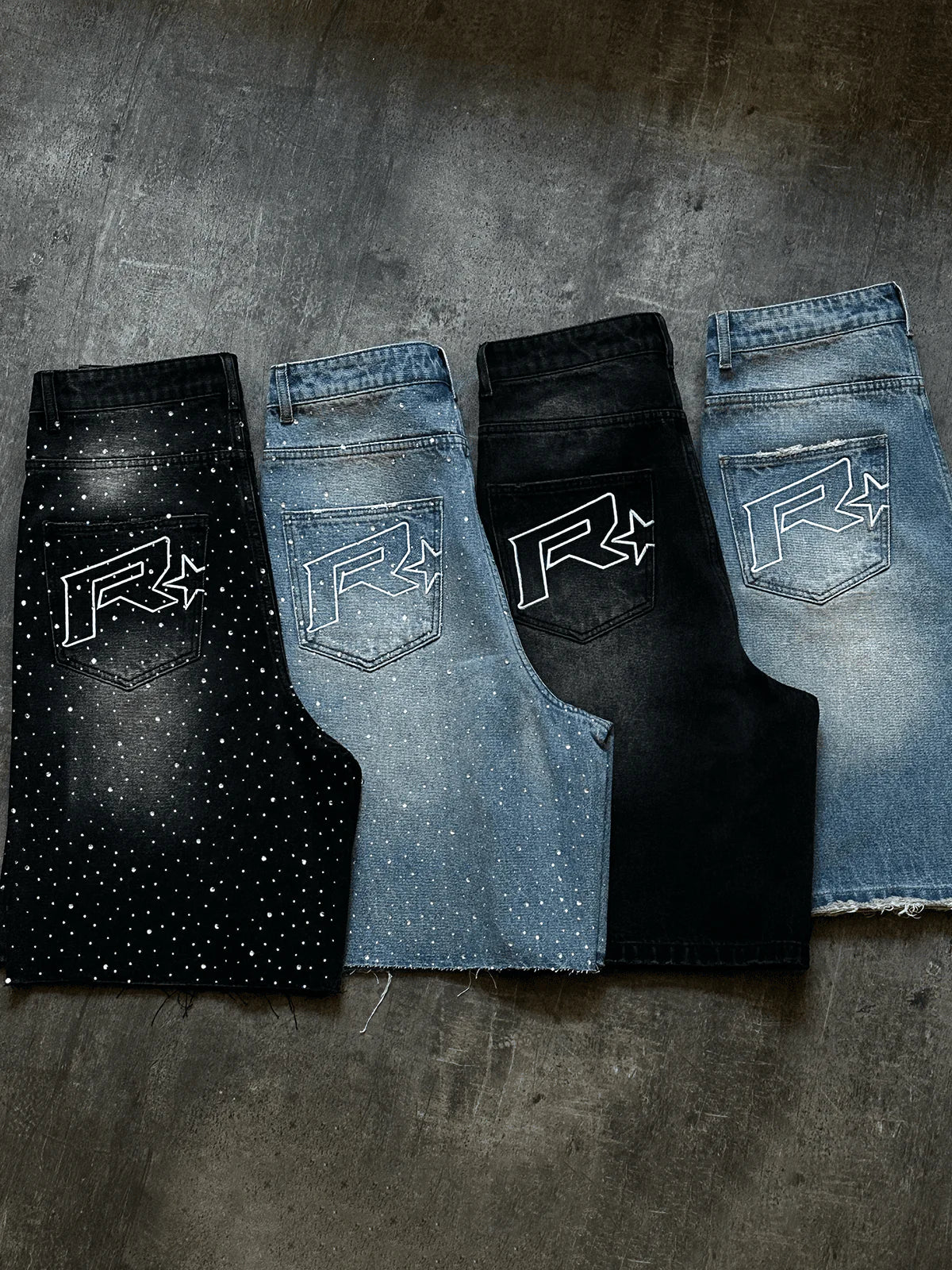 Denim Jorts - Cream Wash