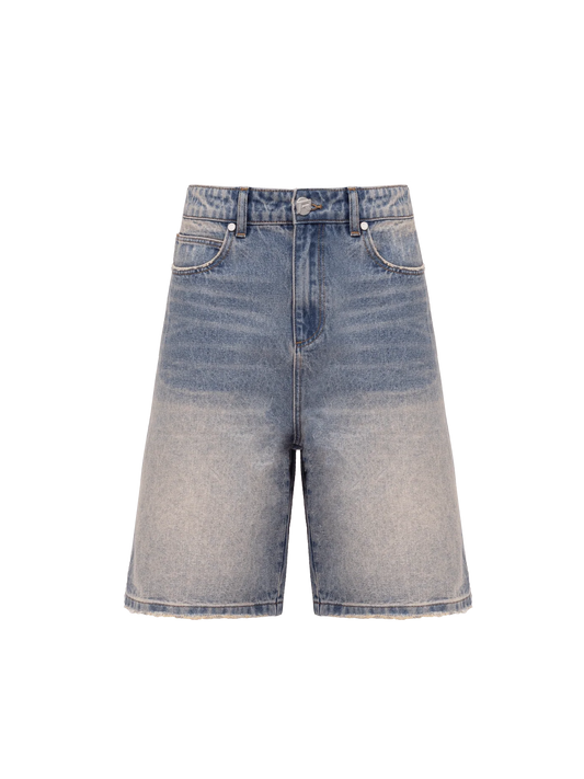 Denim Jorts - Cream Wash