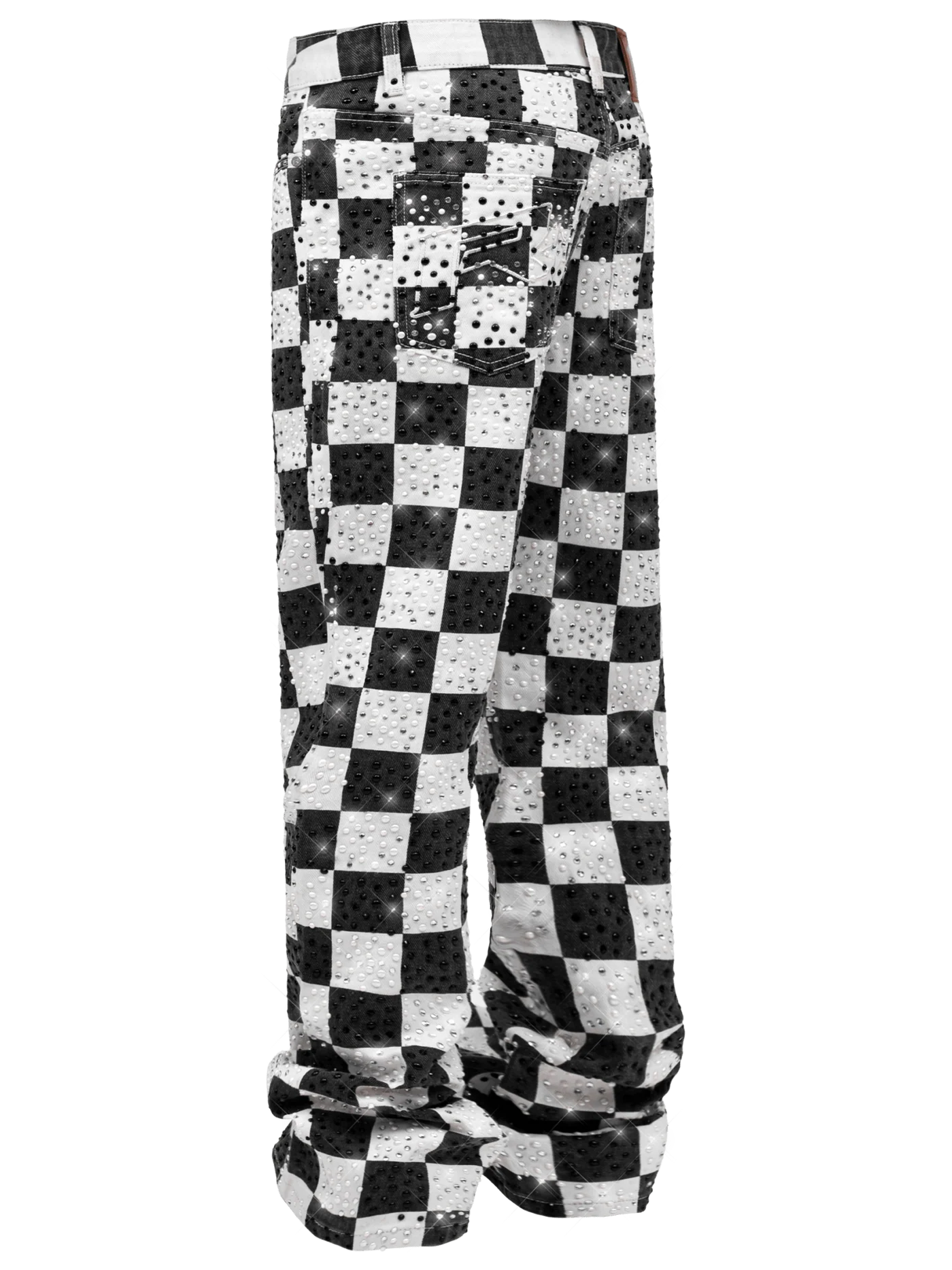 Diamond Checkered Denim