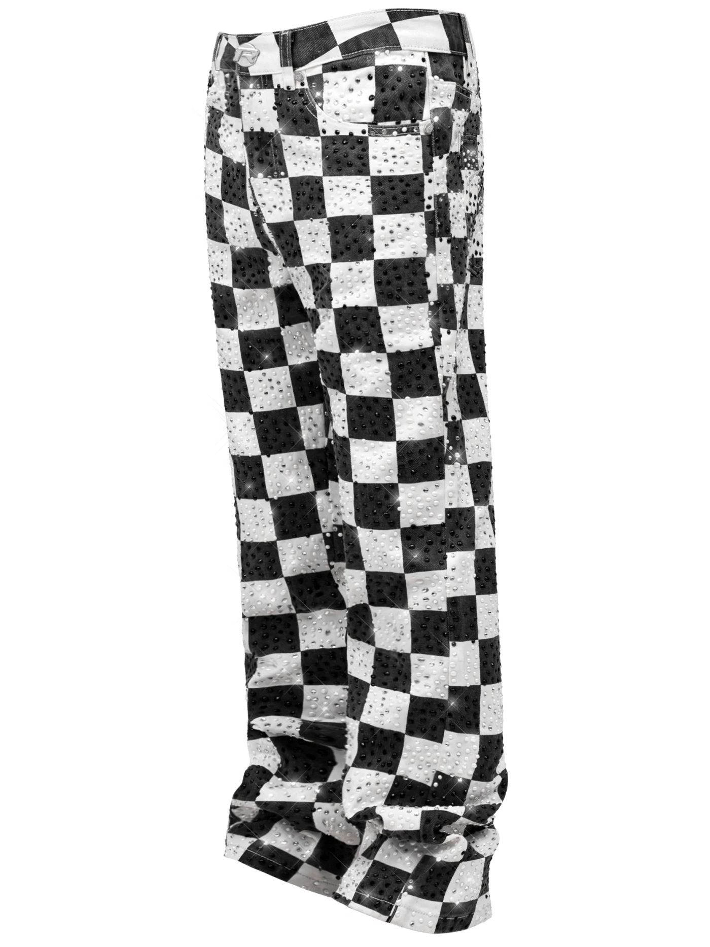 Diamond Checkered Denim