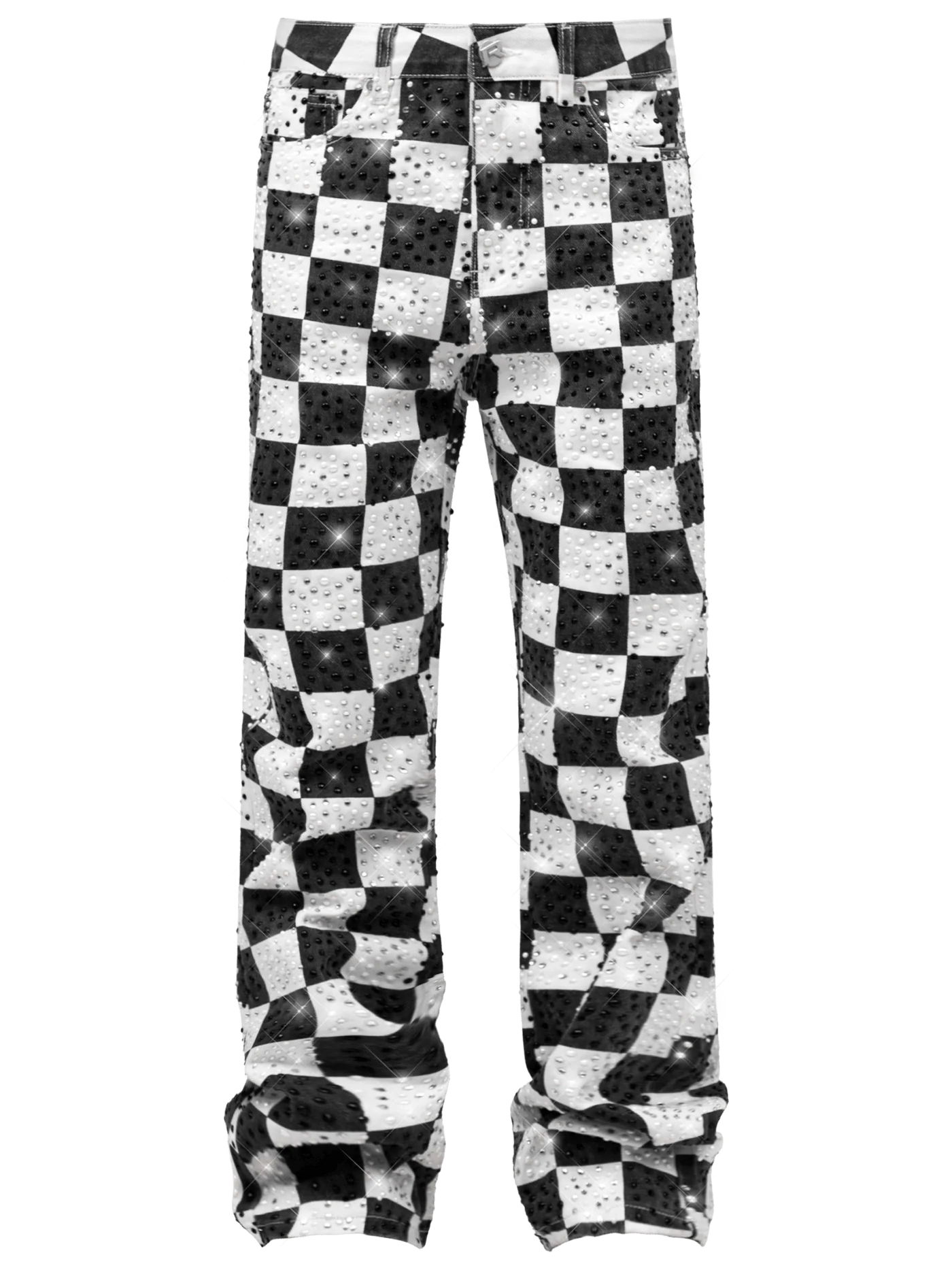 Diamond Checkered Denim