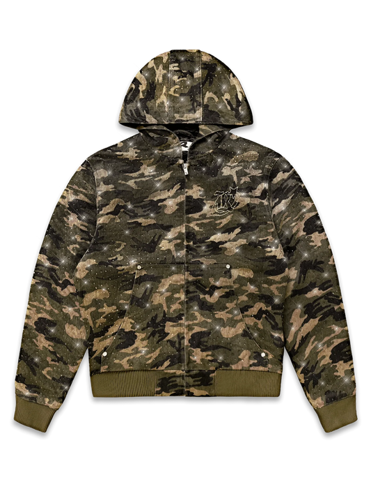 Diamond Camo Jacket - Khaki