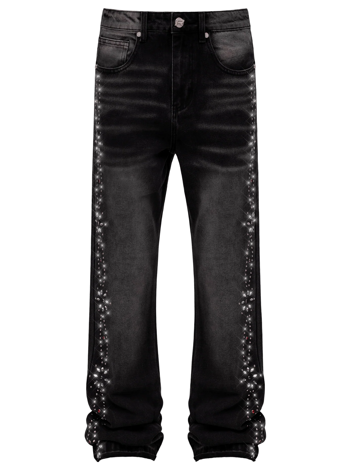 Embellish Pattern Denim - Black