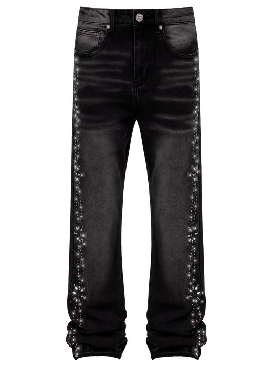 Embellish Pattern Denim - Black