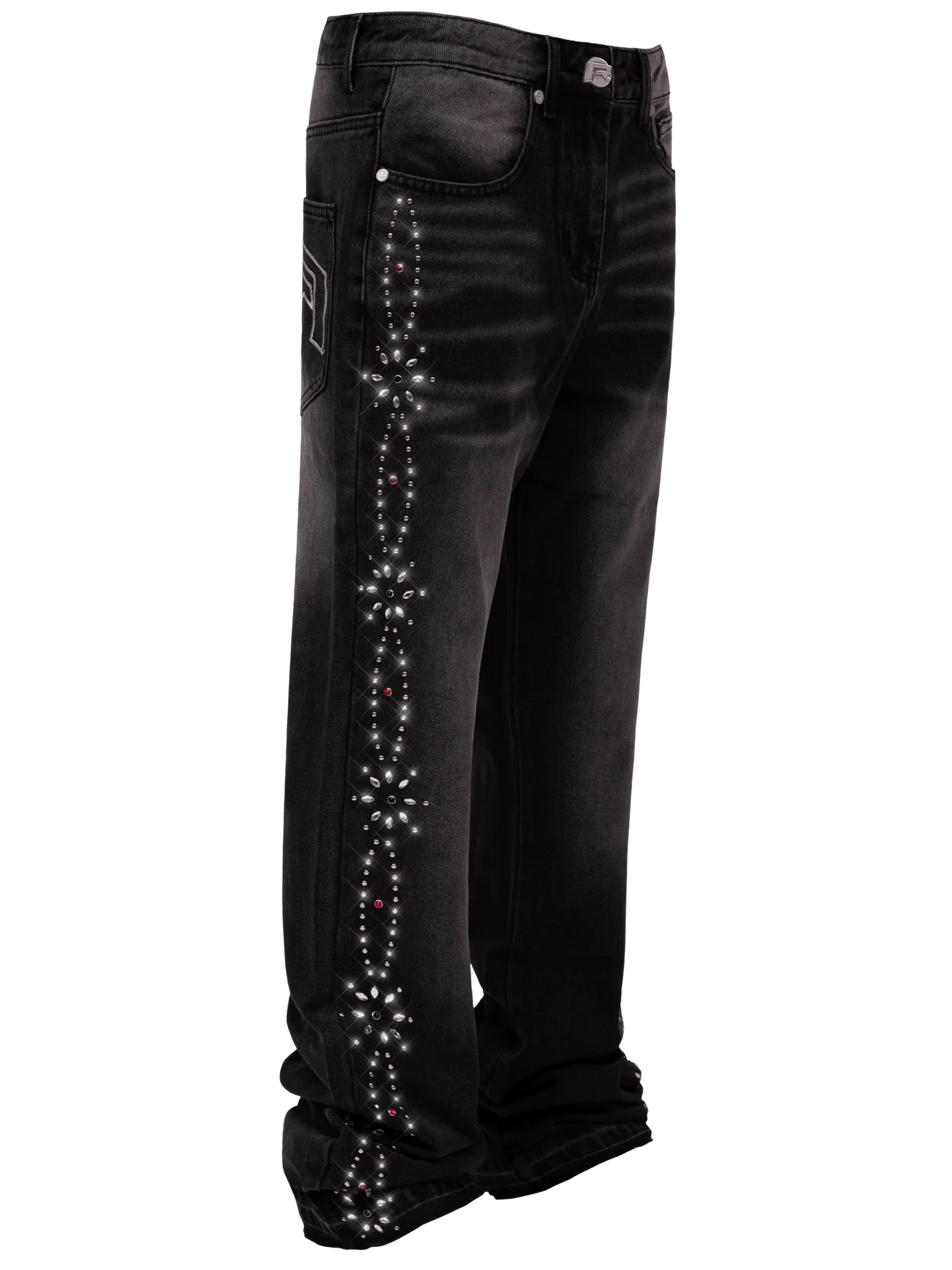 Embellish Pattern Denim - Black