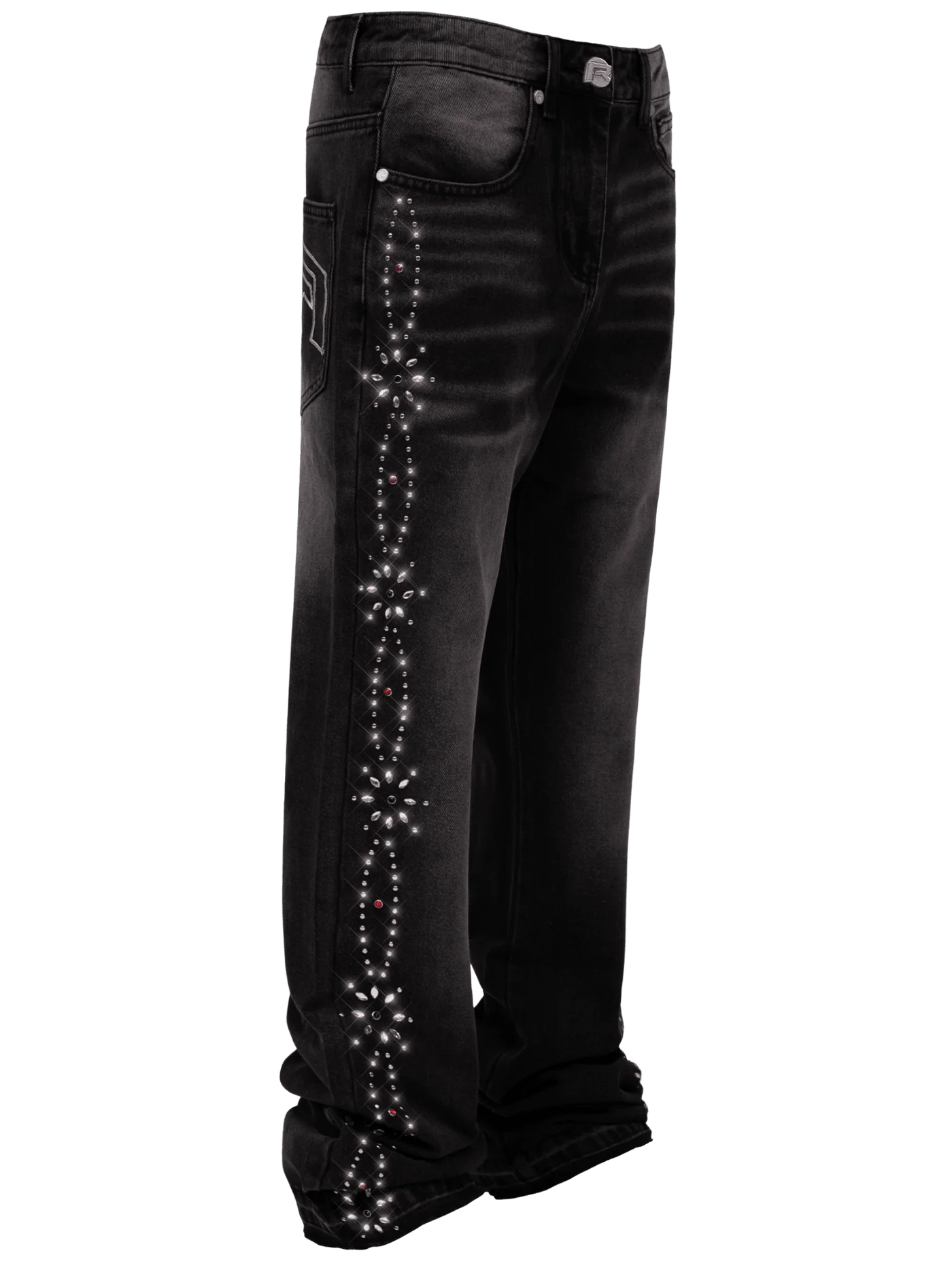 Embellish Pattern Denim - Black