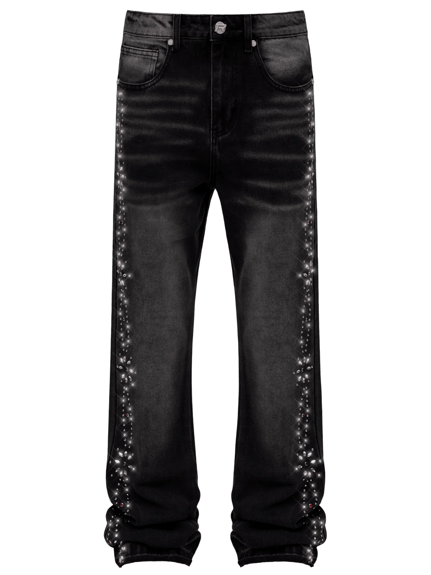Embellish Pattern Denim - Black