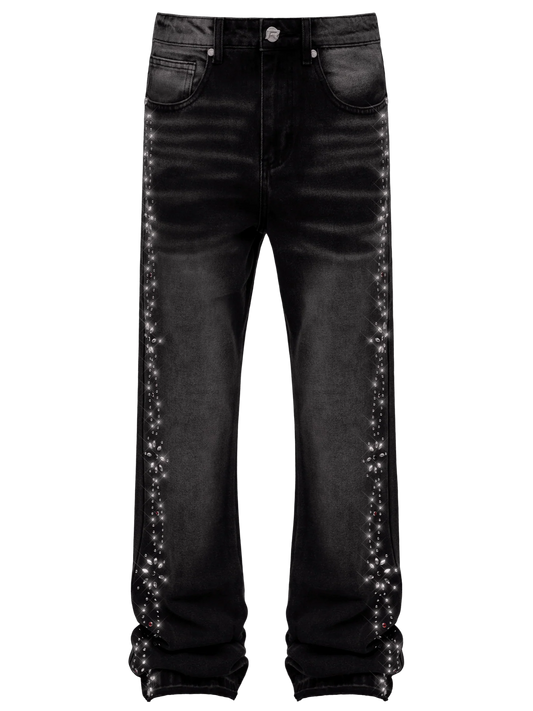 Embellish Pattern Denim - Black