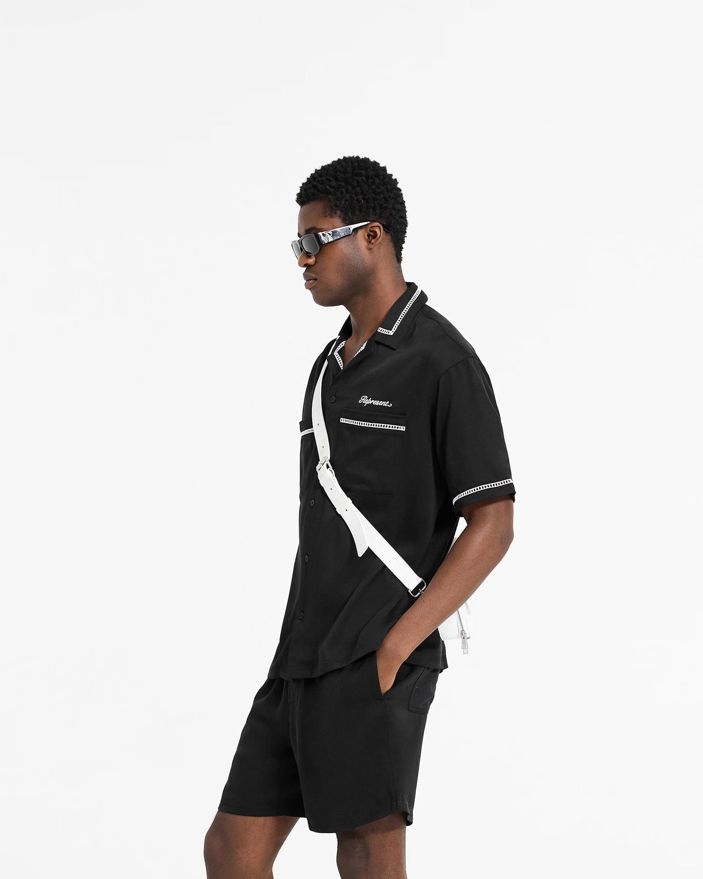 Cracked Leather Cross Body Bag