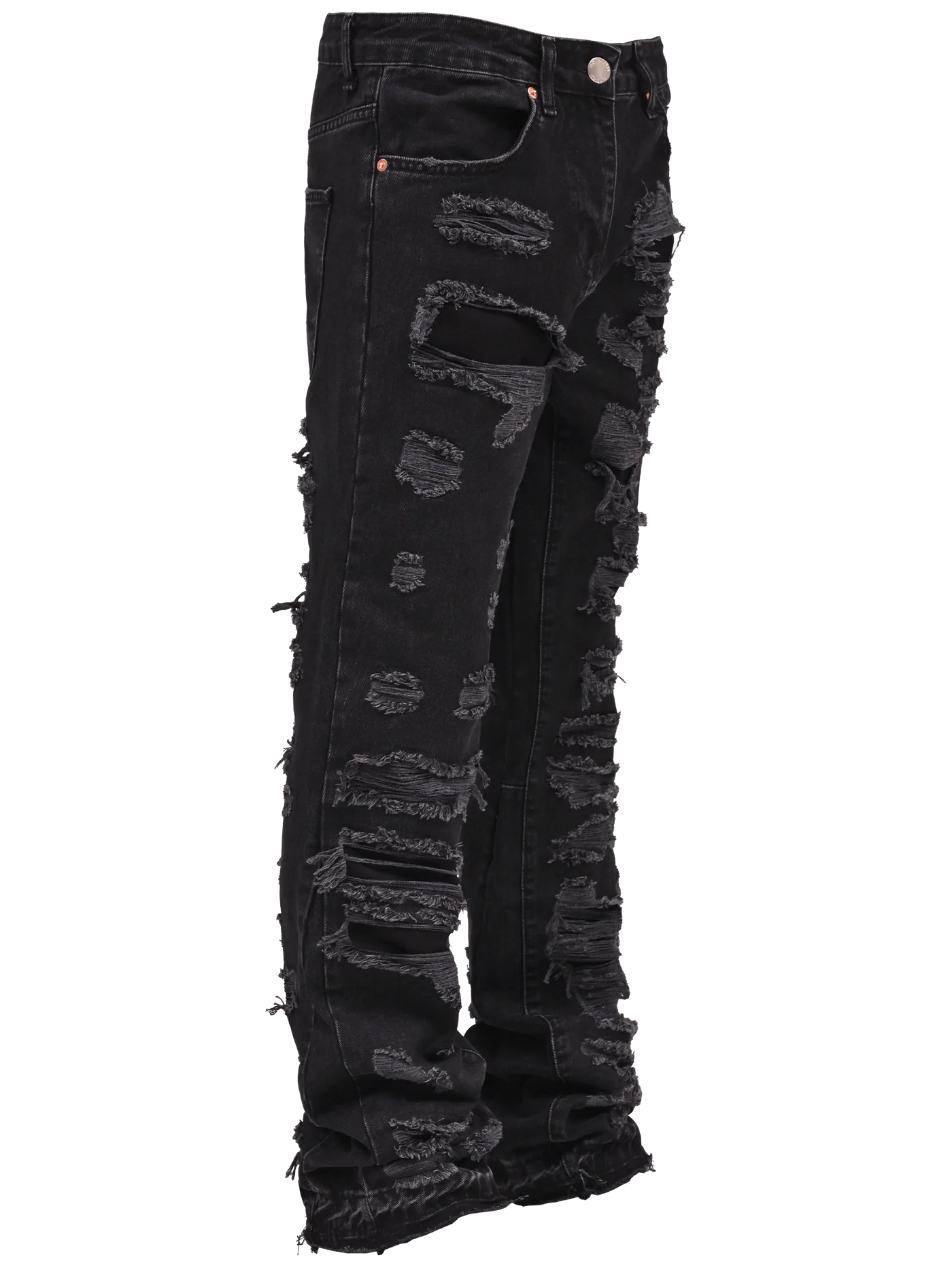 Thrashed Flare Denim - Black