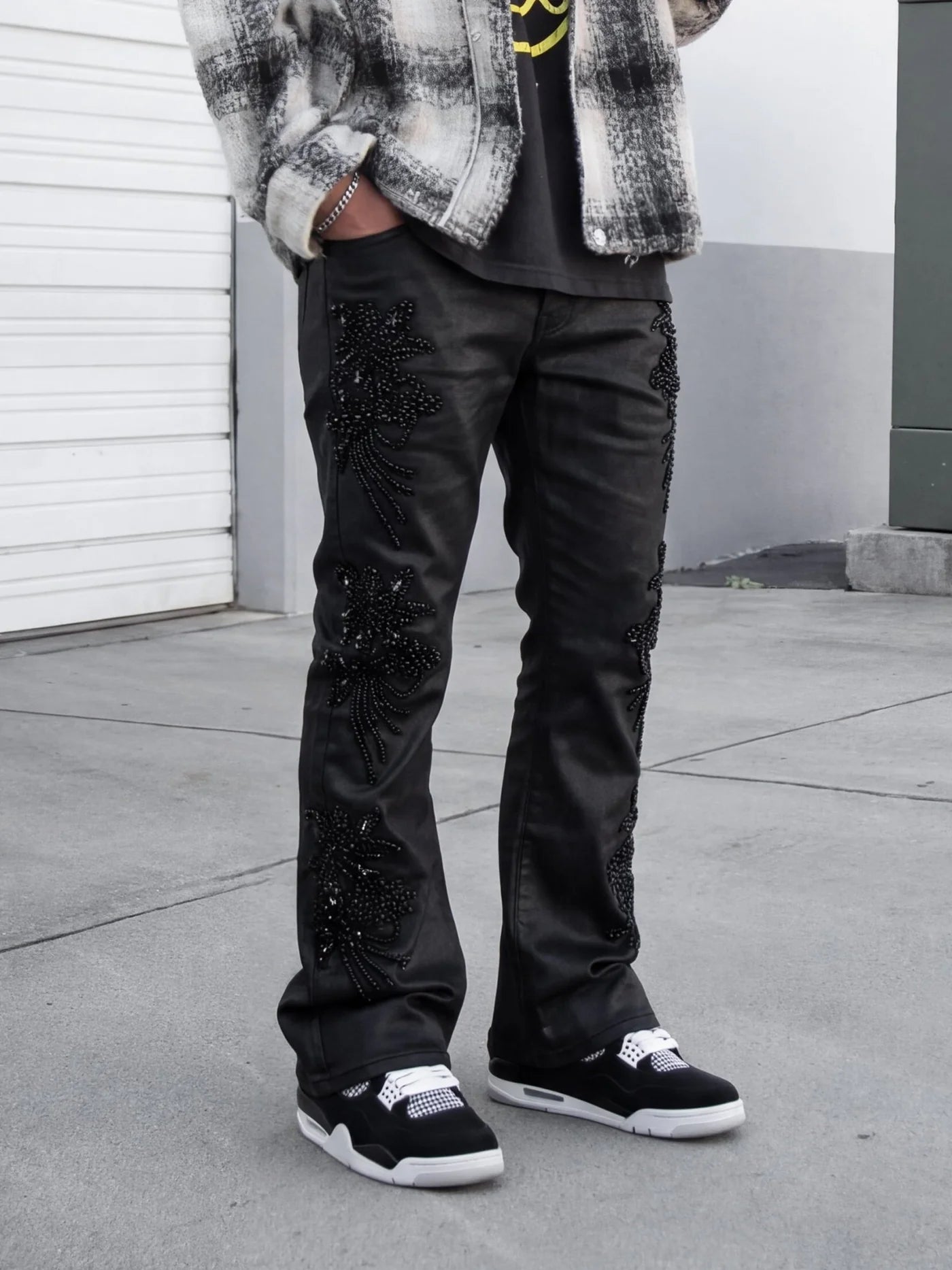 Floral Embellish Denim