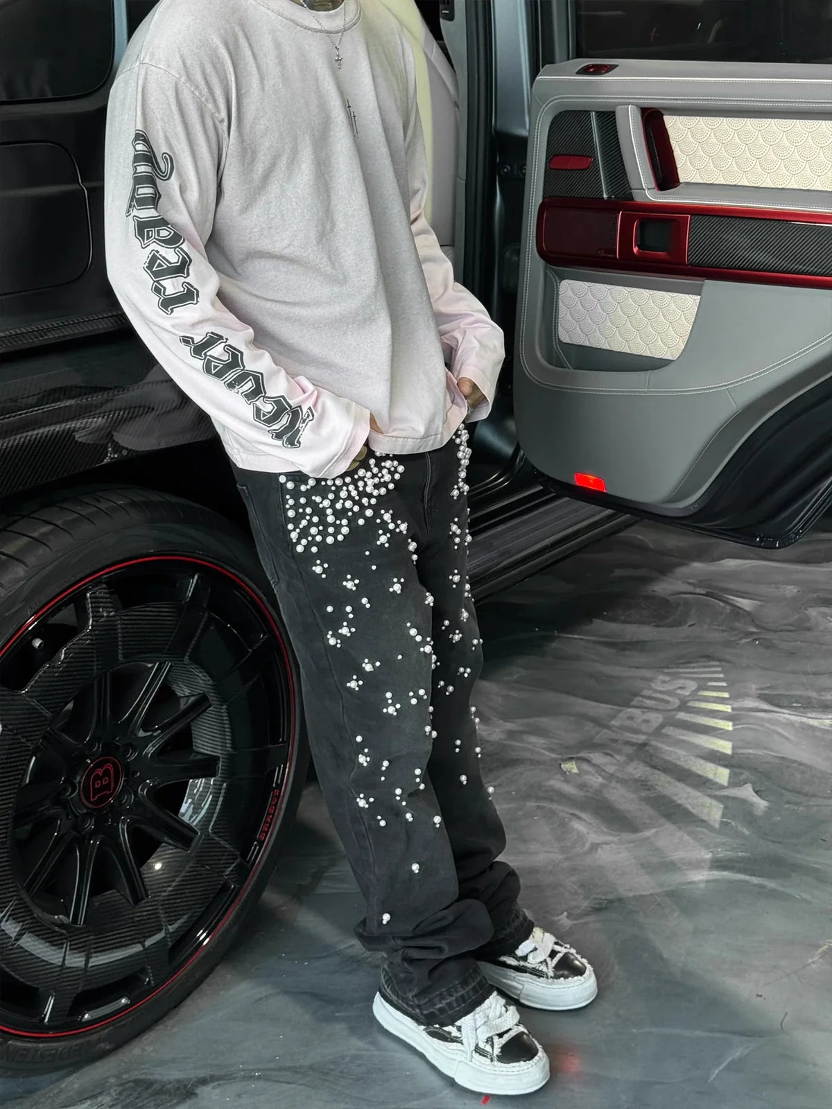 Gradient Pearl Denim - Black