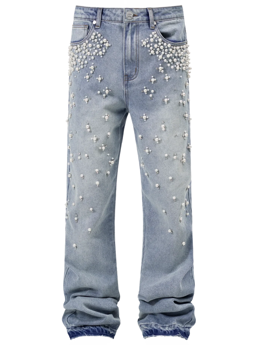 Gradient Pearl Denim - Light Stone