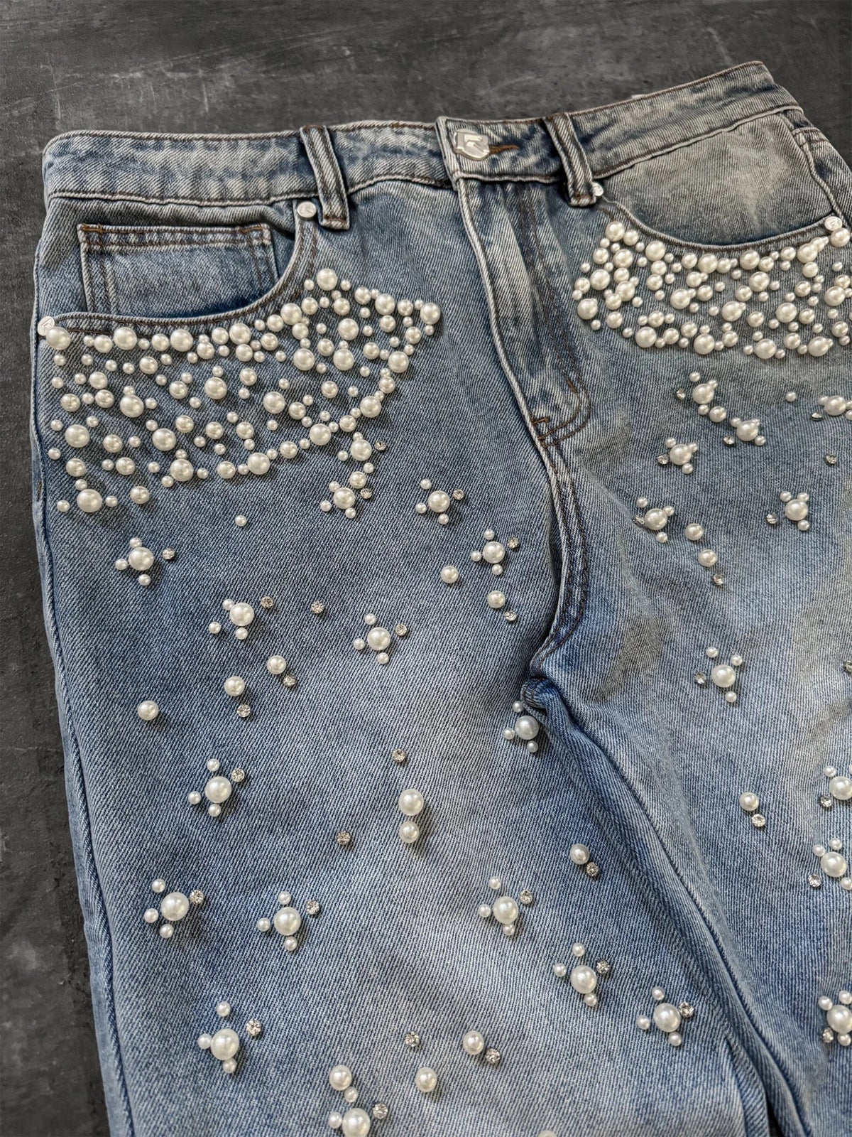 Gradient Pearl Denim - Light Stone