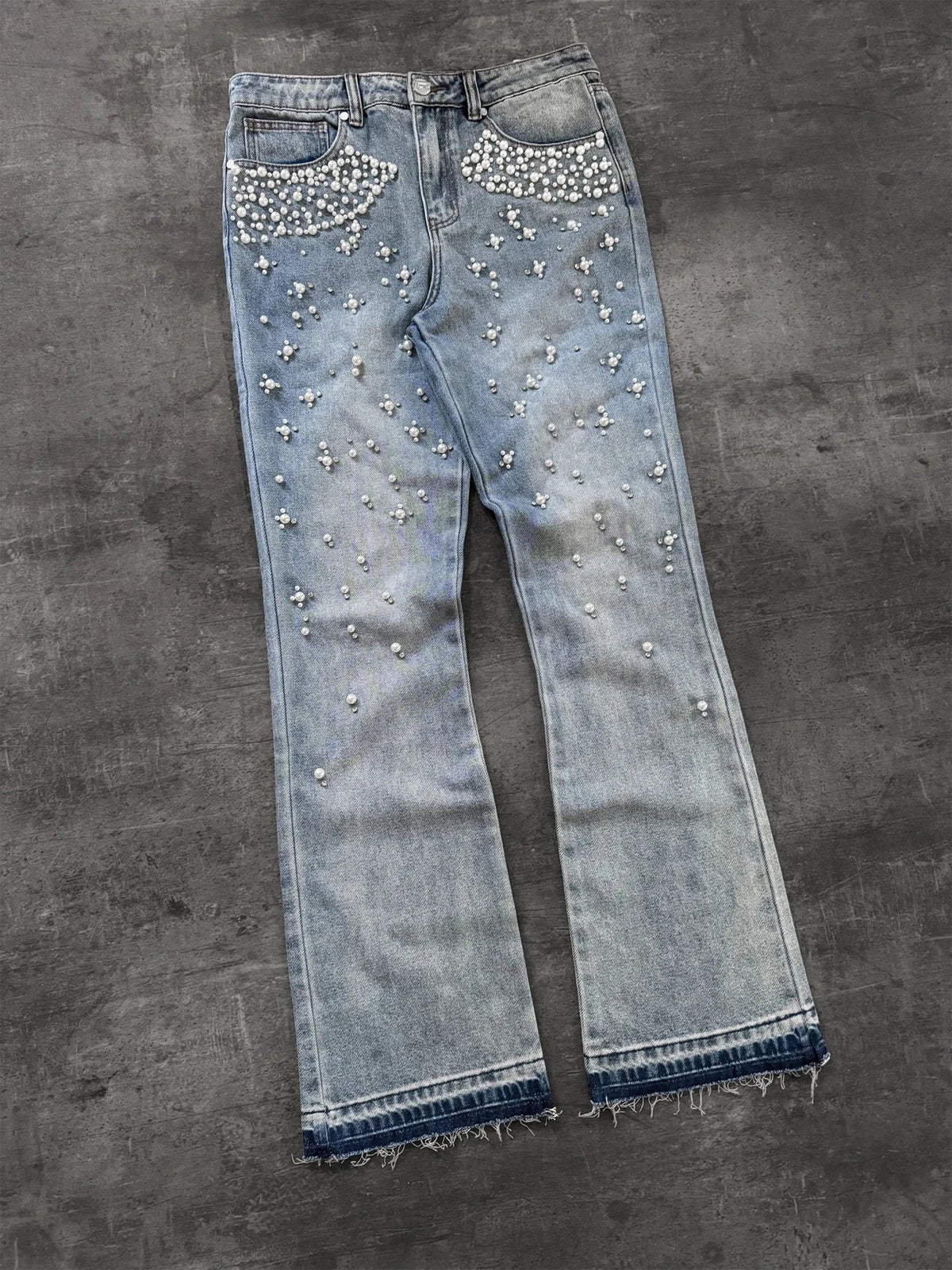 Gradient Pearl Denim - Light Stone
