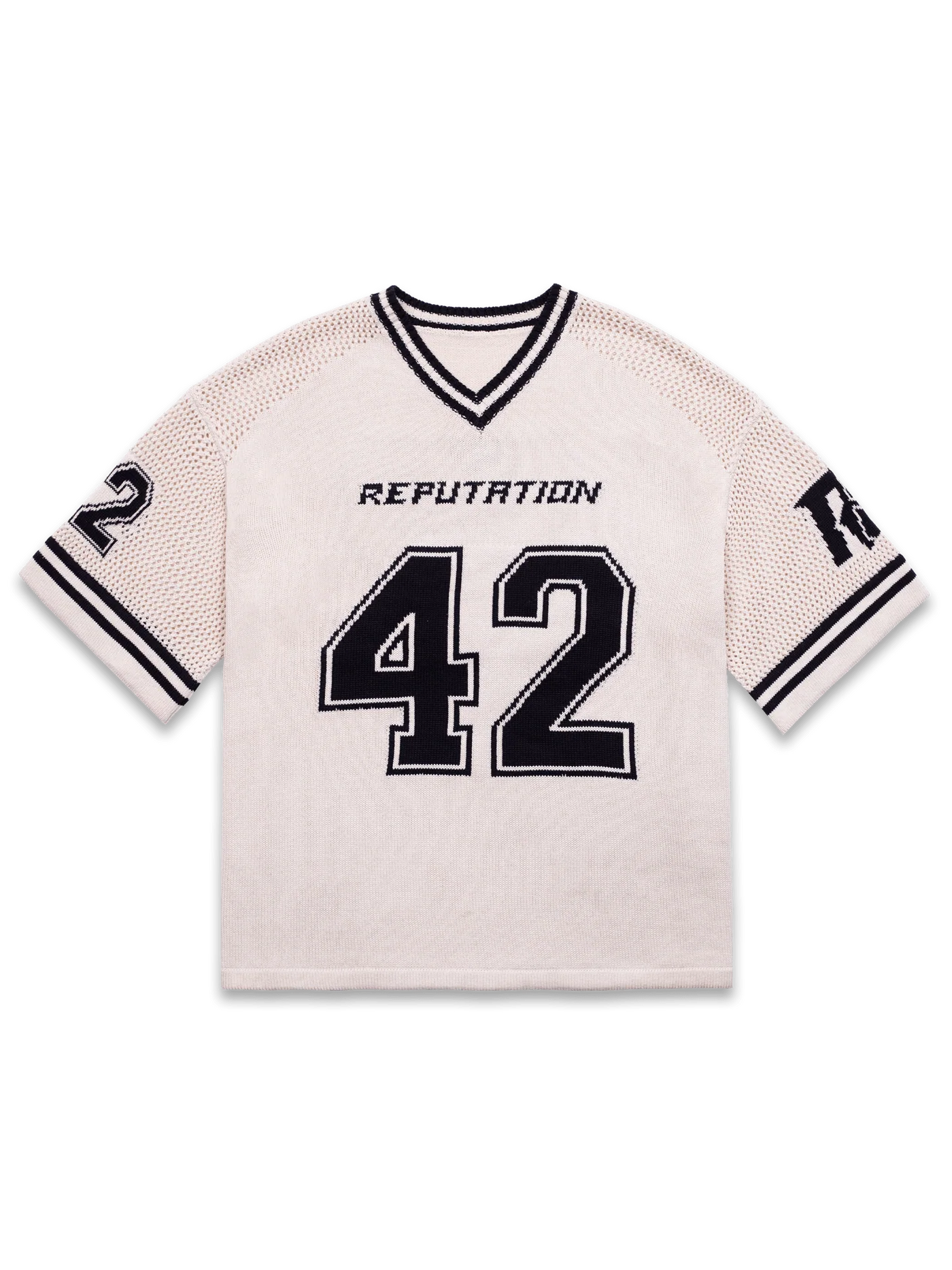 Y2K Knit Hockey Jersey - Cream