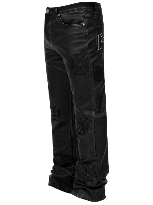 Leather Cross Denim
