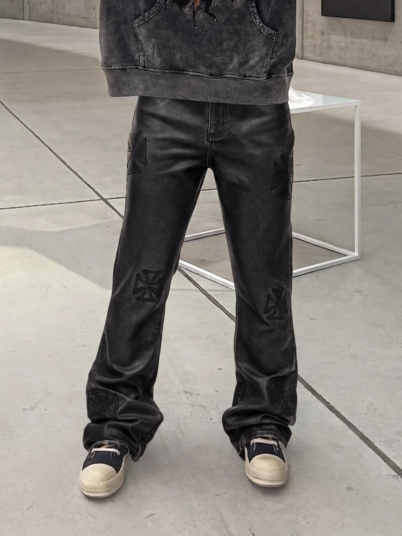 Leather Cross Denim
