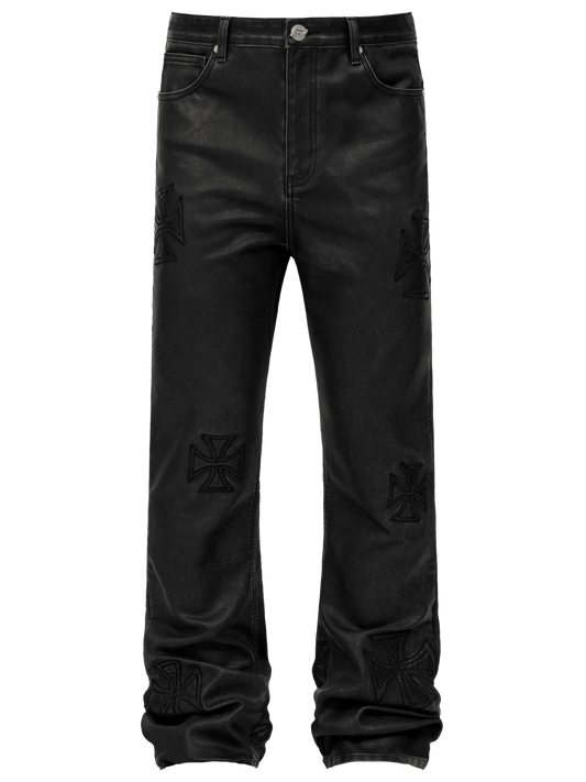 Leather Cross Denim