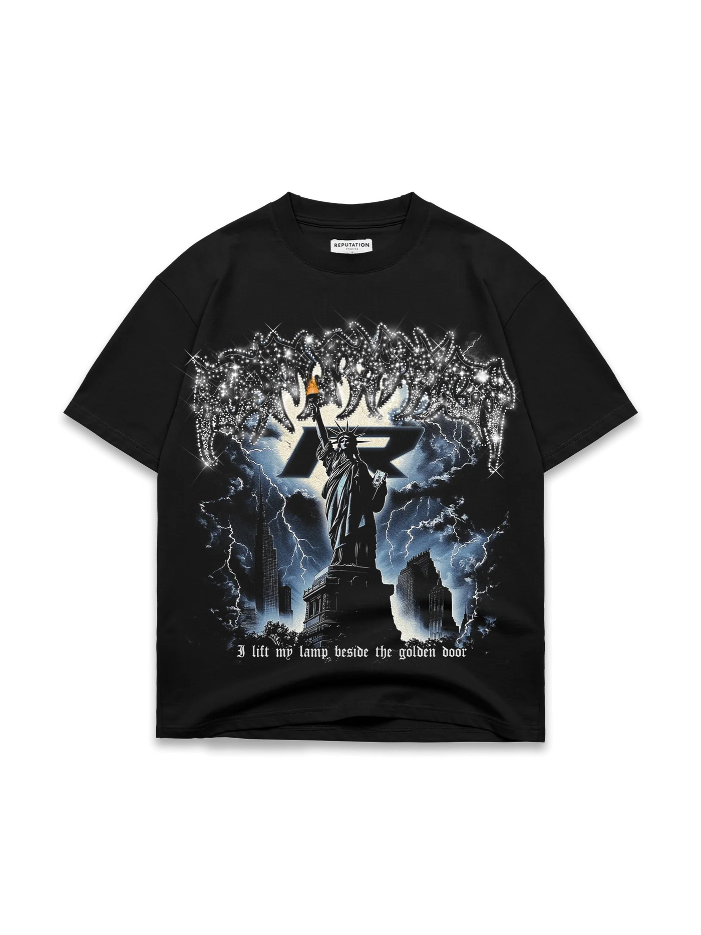 Liberty Blackout Rhinestone Tee