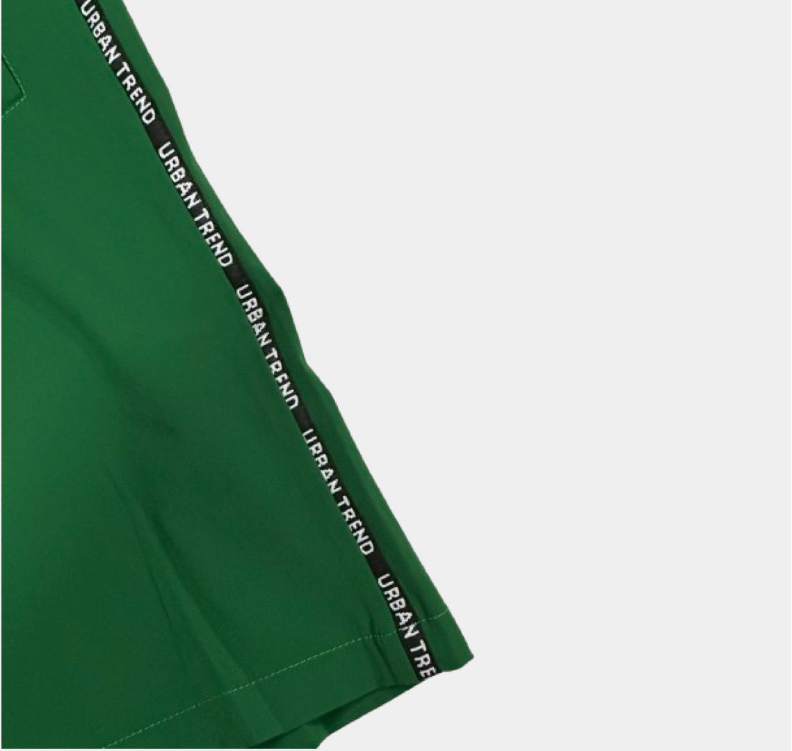 Green Graffiti Logo Print Short