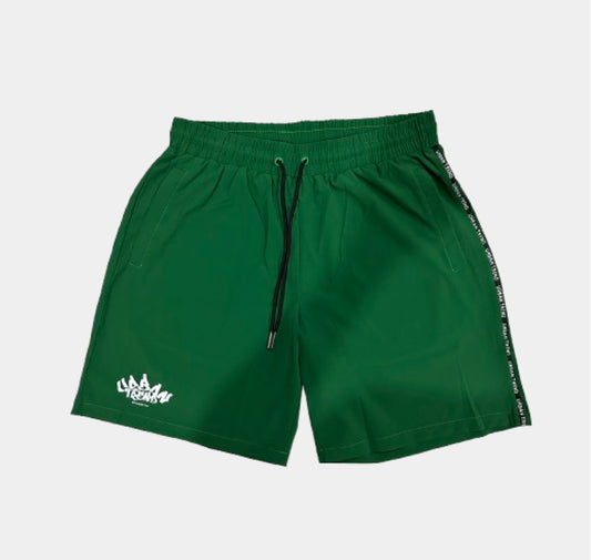 Green Graffiti Logo Print Short