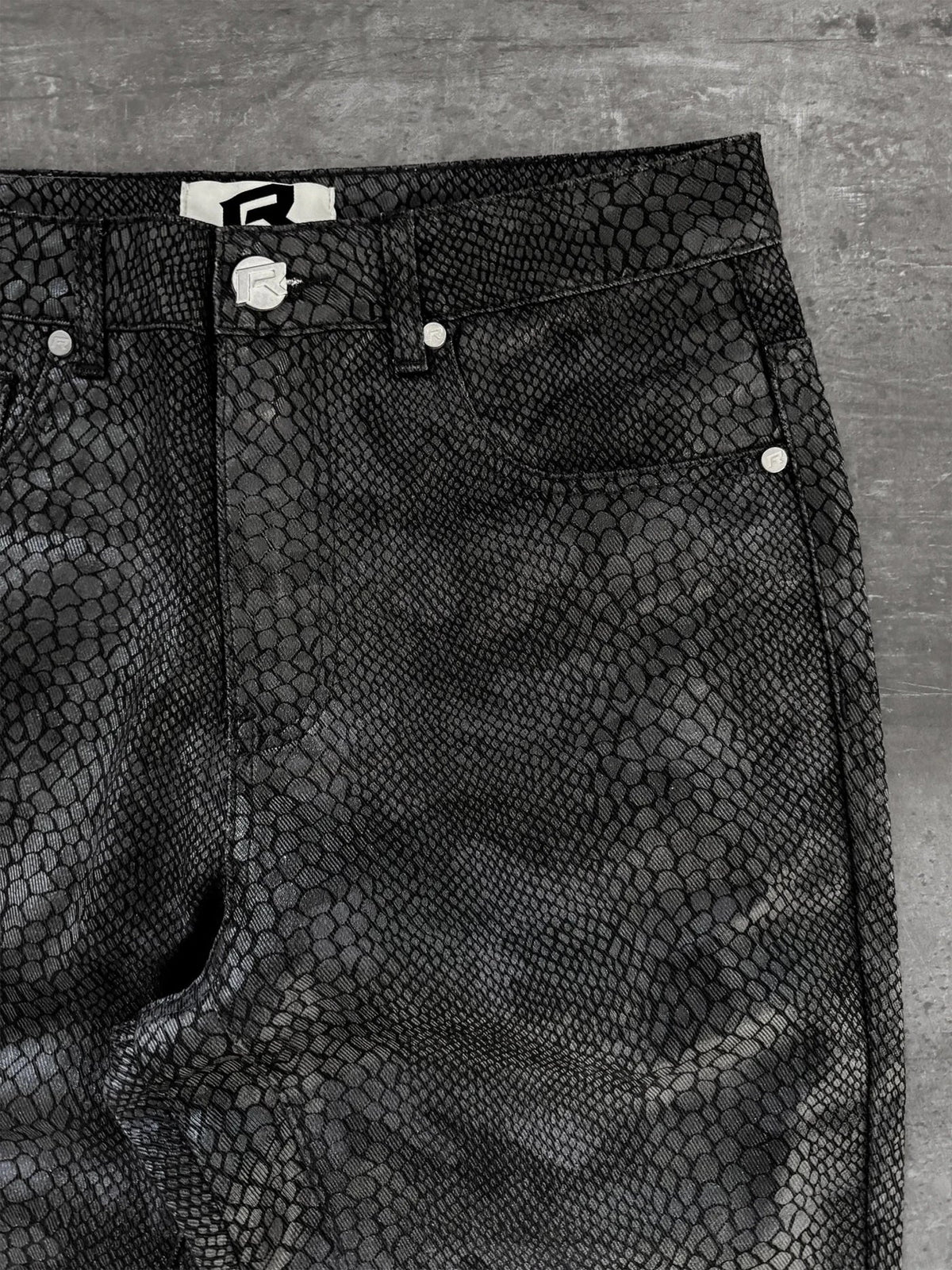 Python Camo Denim - Black