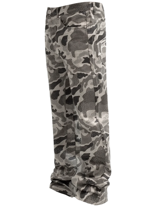 Python Camo Denim - Grey