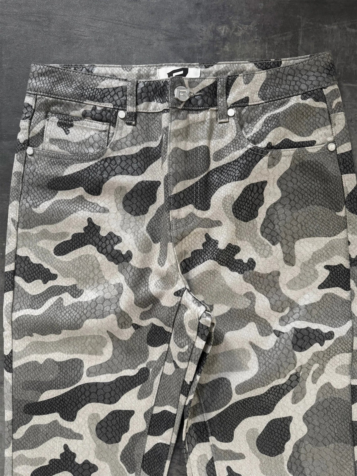 Python Camo Denim - Grey