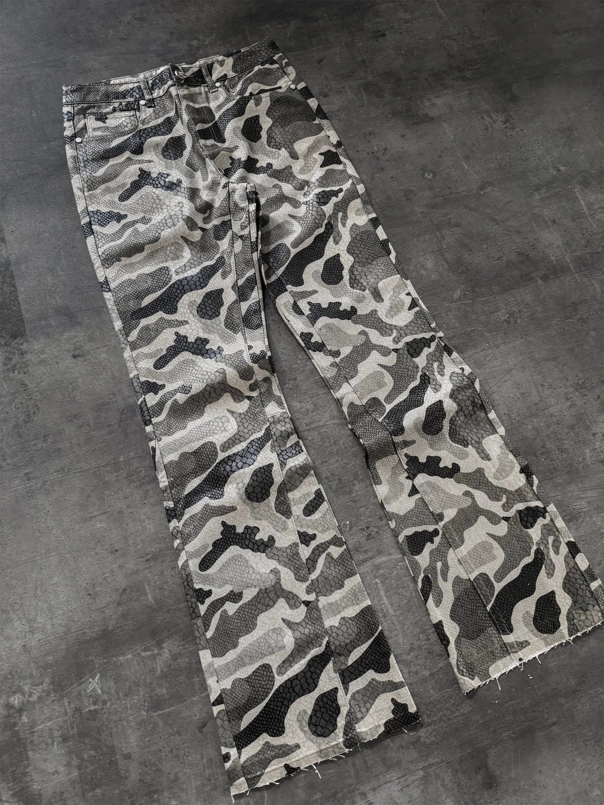 Python Camo Denim - Grey