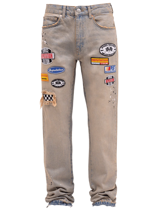 RACING DENIM - CREAM WASH