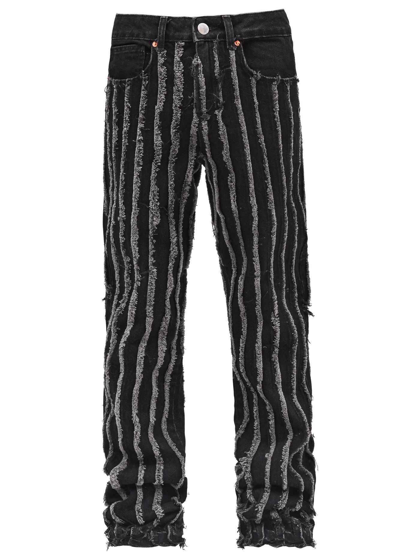 Slashed Flare Denim - Black