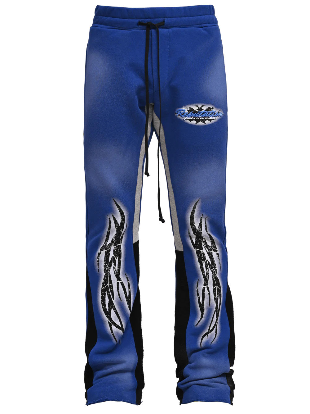 TRIBAL FLARE SWEATPANTS - ROYAL BLUE