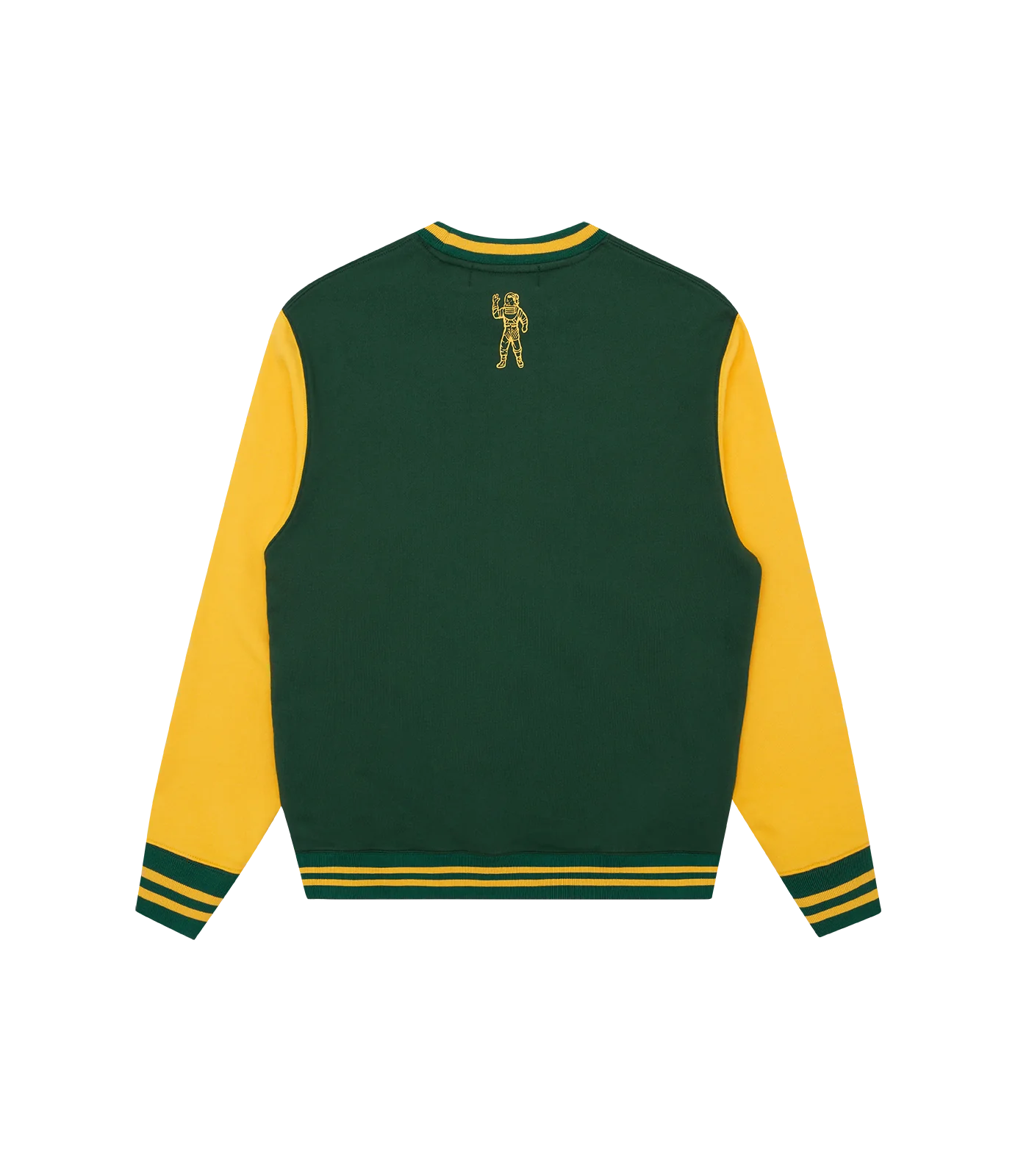 SERIF LOGO COLOURBLOCK CREWNECK - GREEN/YELLOW