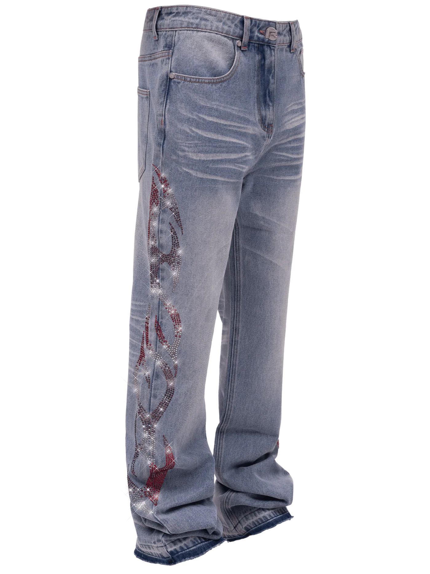 Viper Flames Denim - Light Stone