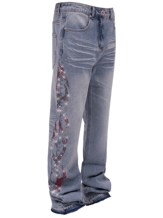 Viper Flames Denim - Light Stone