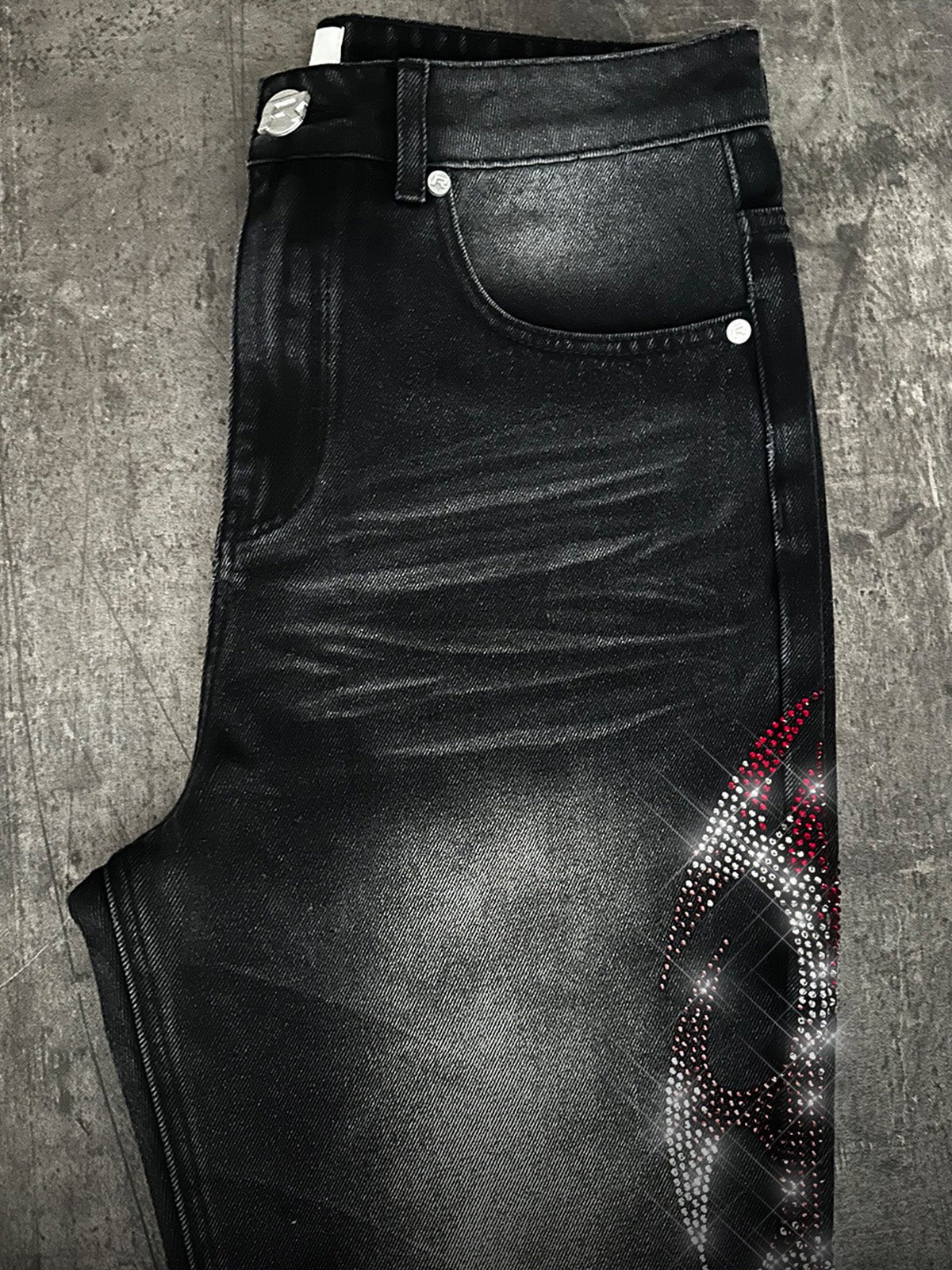 Viper Flames Denim - Light Stone