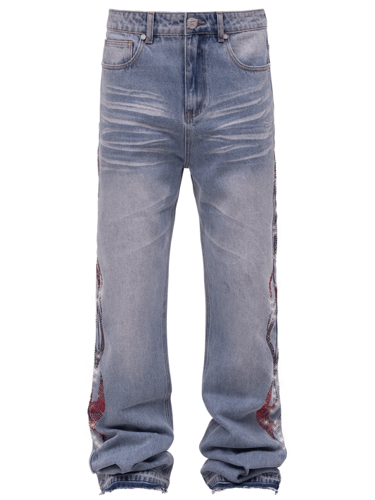 Viper Flames Denim - Light Stone