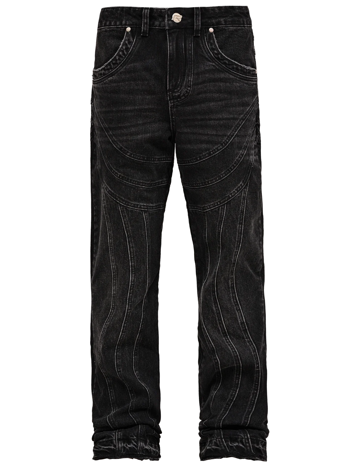 WAVE STITCH DENIM - BLACK