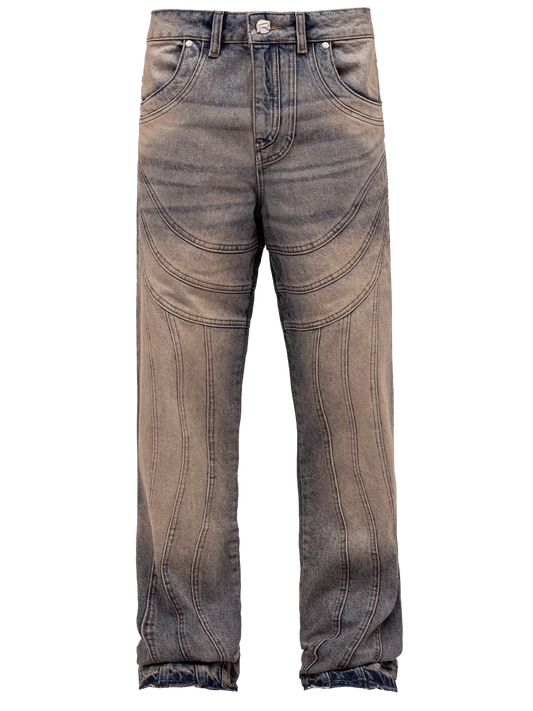 Wave Stitch Denim - Cream Wash